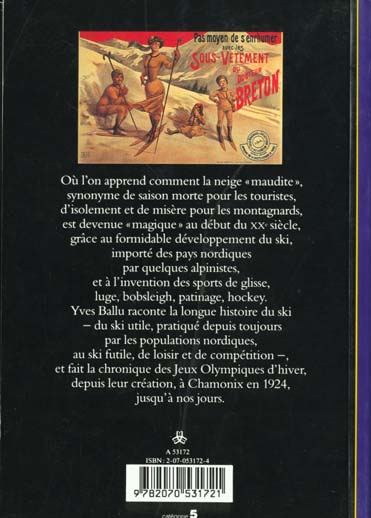 Quatrième de couverture de « L'HIVER DE GLISSE ET DE GLACE »