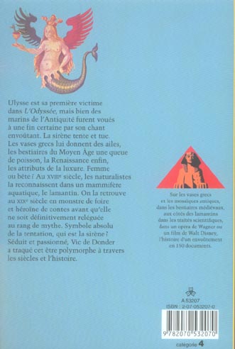 Quatrième de couverture de « LE CHANT DE LA SIRENE »