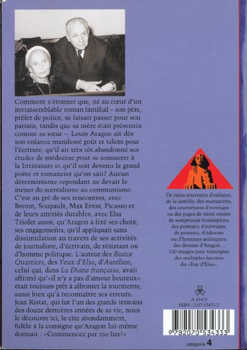 Quatrième de couverture de « ARAGON - "COMMENCEZ PAR ME LIRE !" »