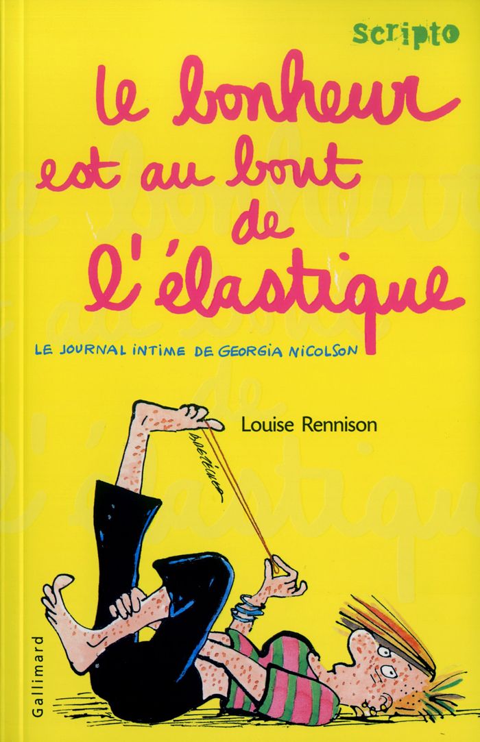 Couverture du livre « LE JOURNAL INTIME DE GEORGIA NICOLSON - T02 - LE BONHEUR EST AU BOUT DE L'ELASTIQUE », librairie Les Contes Infusés à Corte