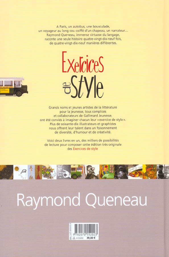 Quatrième de couverture de « EXERCICES DE STYLE »