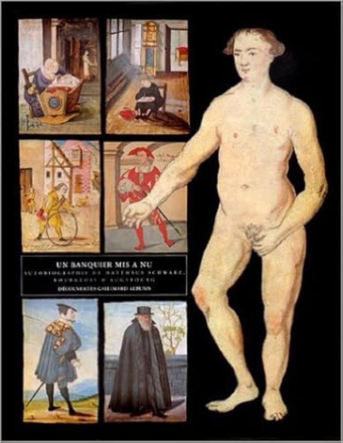 Couverture du livre « UN BANQUIER MIS A NU - AUTOBIOGRAPHIE DE MATTHAUS SCHWARZ, BOURGEOIS D'AUGSBOURG », librairie Les Contes Infusés à Corte