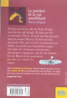 Quatrième de couverture de « LA SORCIERE DE LA RUE MOUFFETARD ET AUTRES CONTES DE LA RUE BROCA »