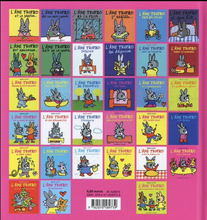 Quatrième de couverture de « L'âne Trotro chez grand-père et grand-mère »