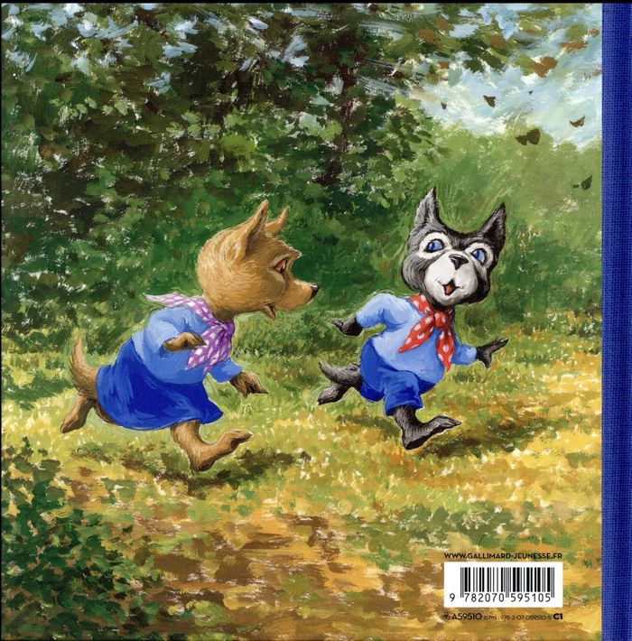 Quatrième de couverture de « Lou P'tit Loup et le cerf-volant »