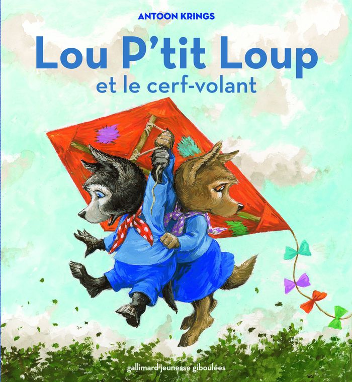 Couverture du livre « Lou P'tit Loup et le cerf-volant » de Antoon Krings, librairie Les Contes Infusés à Corte