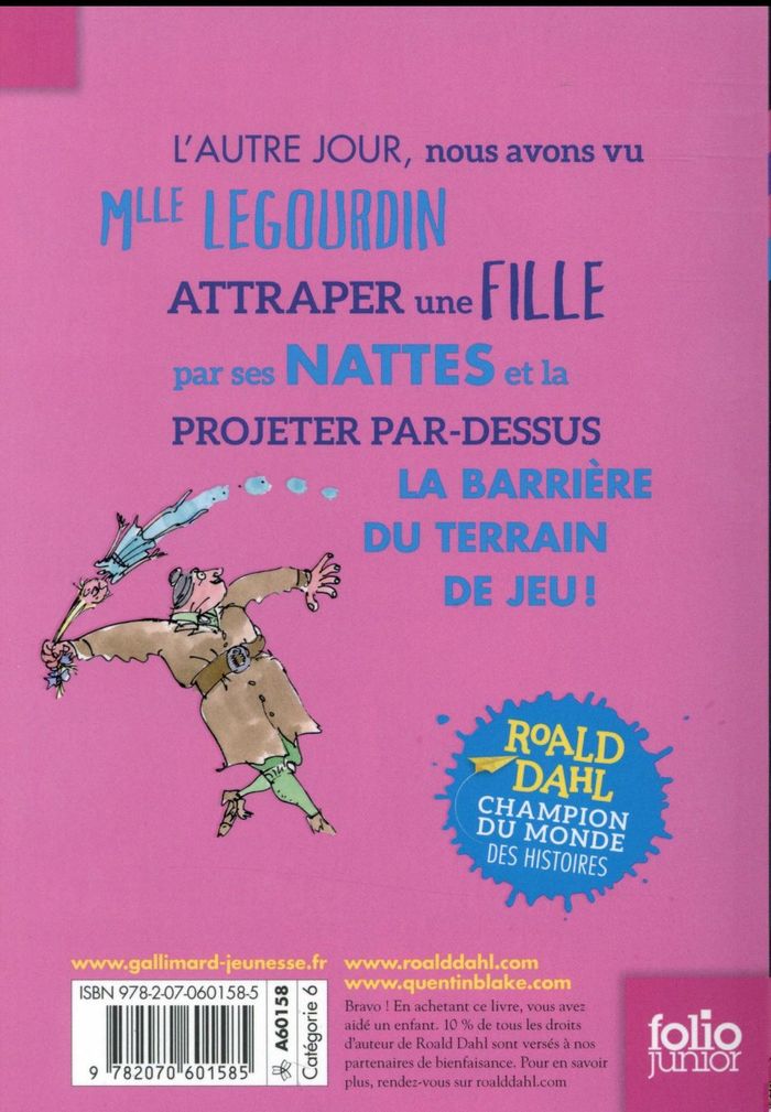 Quatrième de couverture de « MATILDA »