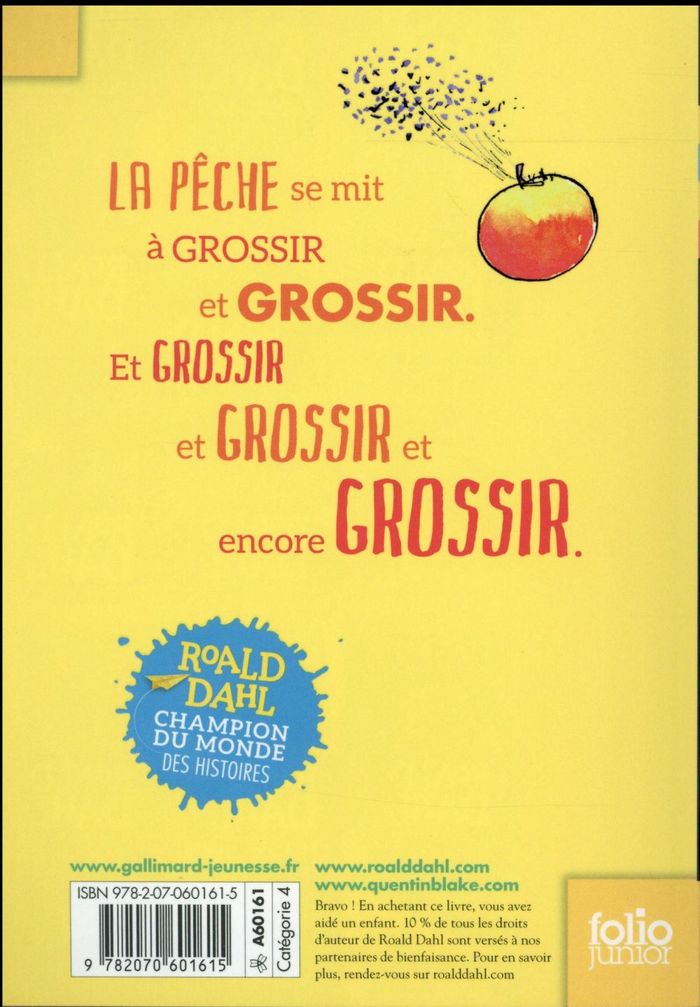 Quatrième de couverture de « JAMES ET LA GROSSE PECHE »