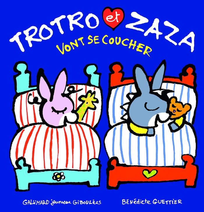 Couverture du livre « Trotro et Zaza vont se coucher » de Bénédicte Guettier, librairie Les Contes Infusés à Corte