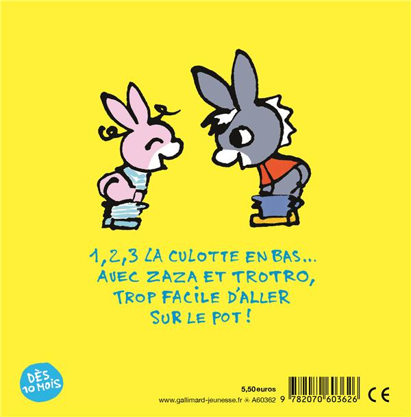 Quatrième de couverture de « Trotro et Zaza vont sur le pot »