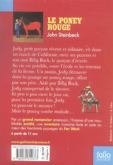 Quatrième de couverture de « Le poney rouge »