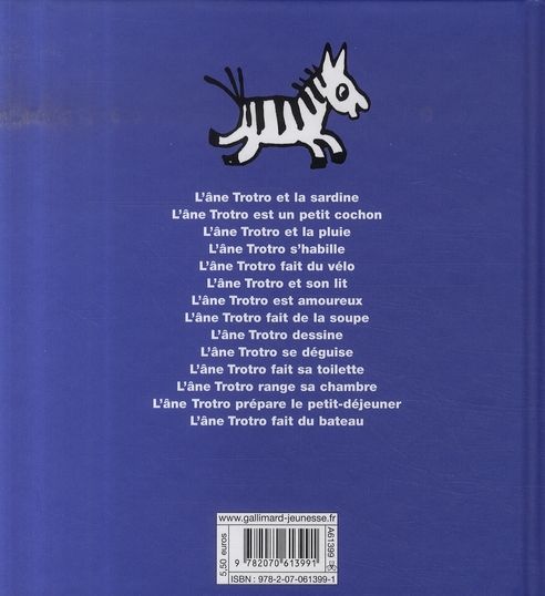 Quatrième de couverture de « L'âne Trotro dessine »