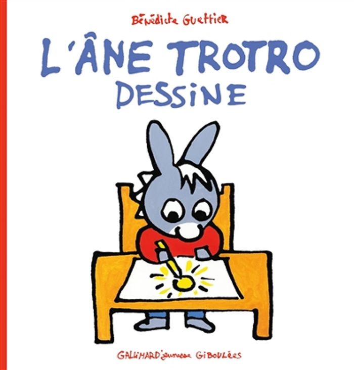 Couverture du livre « L'âne Trotro dessine » de Bénédicte Guettier, librairie Les Contes Infusés à Corte