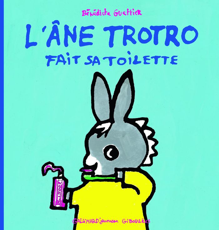 Couverture du livre « L'âne Trotro fait sa toilette » de Bénédicte Guettier, librairie Les Contes Infusés à Corte