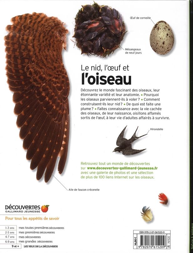 Quatrième de couverture de « LE NID, L'OEUF ET L'OISEAU »