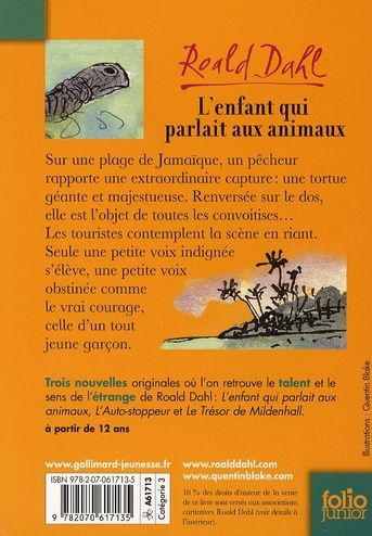 Quatrième de couverture de « L'enfant qui parlait aux animaux »