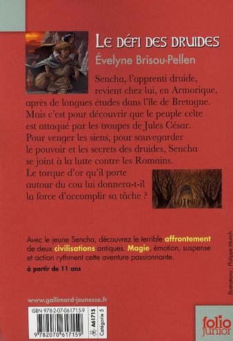 Quatrième de couverture de « Le défi des druides »