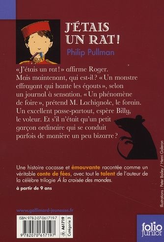 Quatrième de couverture de « J'étais un rat ! »
