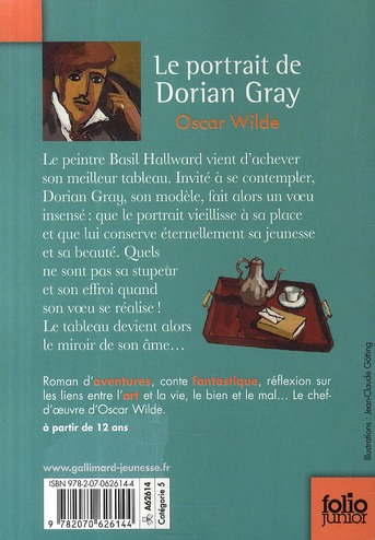 Quatrième de couverture de « Le portrait de Dorian Gray »