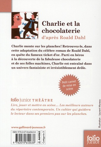Quatrième de couverture de « CHARLIE ET LA CHOCOLATERIE »