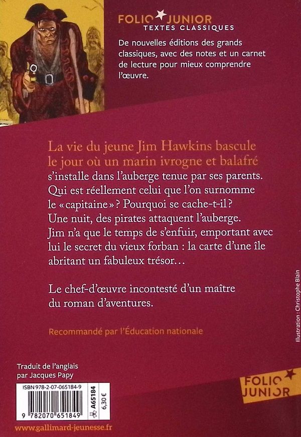 Quatrième de couverture de « L'ILE AU TRESOR »