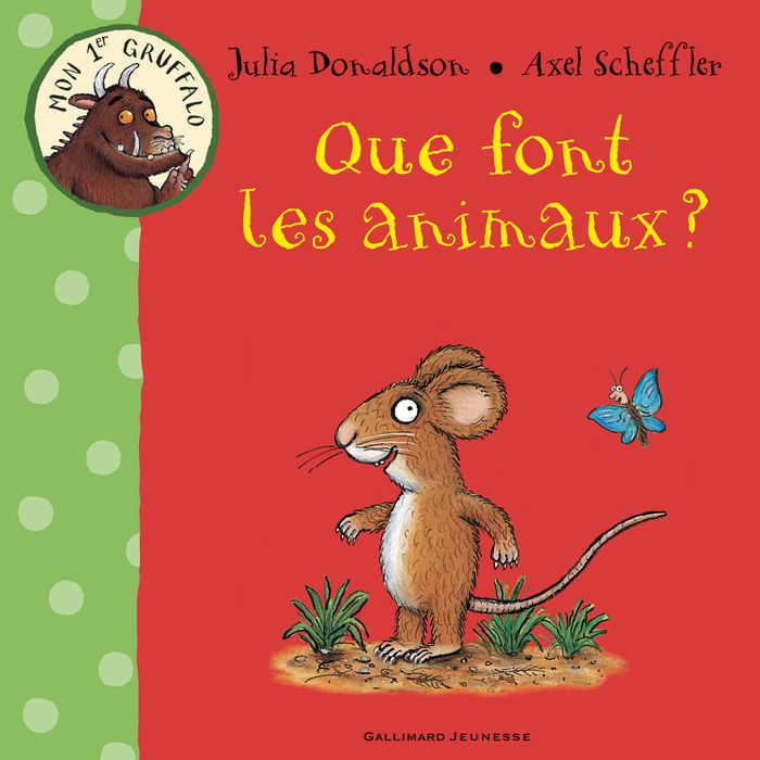 Couverture du livre « Que font les animaux ? » de Julia Donaldson, librairie Les Contes Infusés à Corte