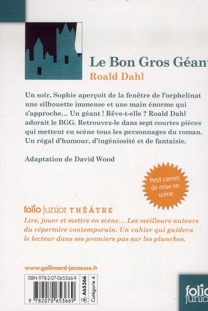 Quatrième de couverture de « Le bon gros géant »