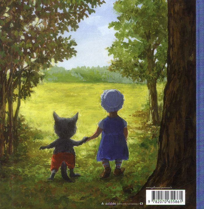Quatrième de couverture de « Lou P'tit Loup et la bergère »