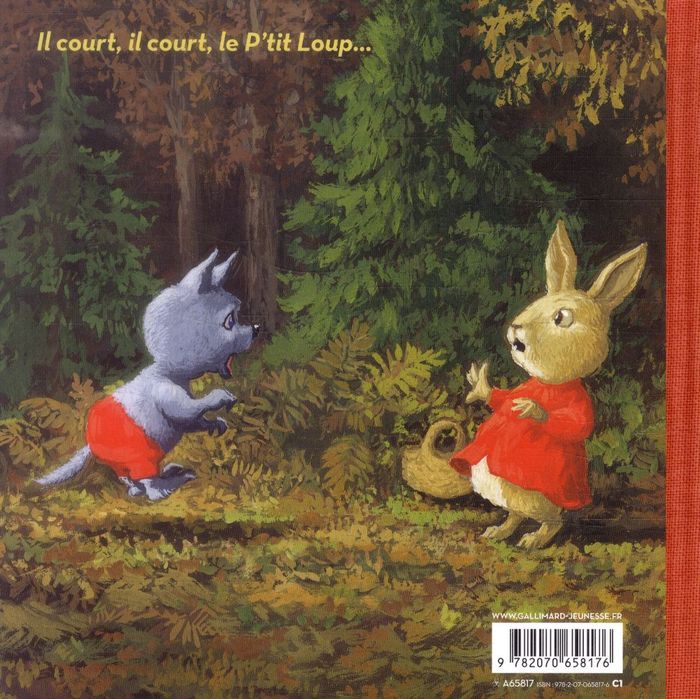 Quatrième de couverture de « Lou P'tit Loup et le grand méchant loup »