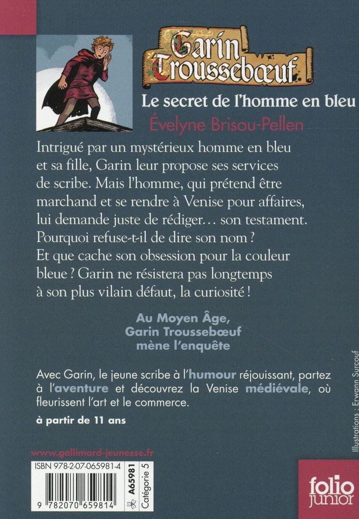Quatrième de couverture de « Le secret de l'homme en bleu »