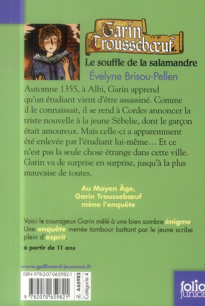 Quatrième de couverture de « Le souffle de la salamandre »