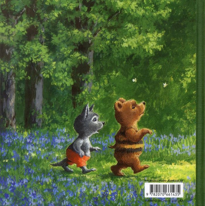 Quatrième de couverture de « Lou P'tit Loup et les abeilles »