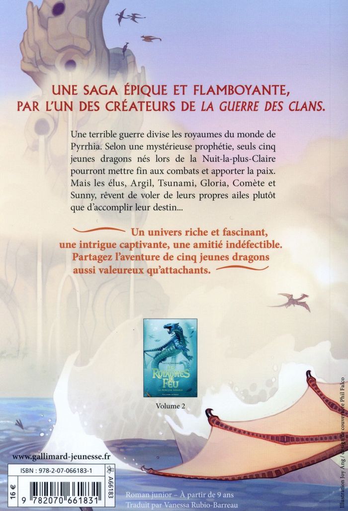 Quatrième de couverture de « LES ROYAUMES DE FEU, 1 - LA PROPHETIE »