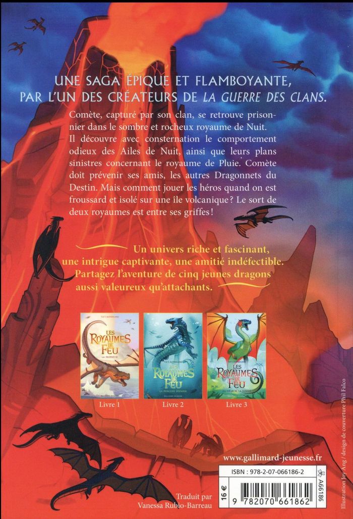 Quatrième de couverture de « LES ROYAUMES DE FEU, 4 - L'ILE AU SECRET »