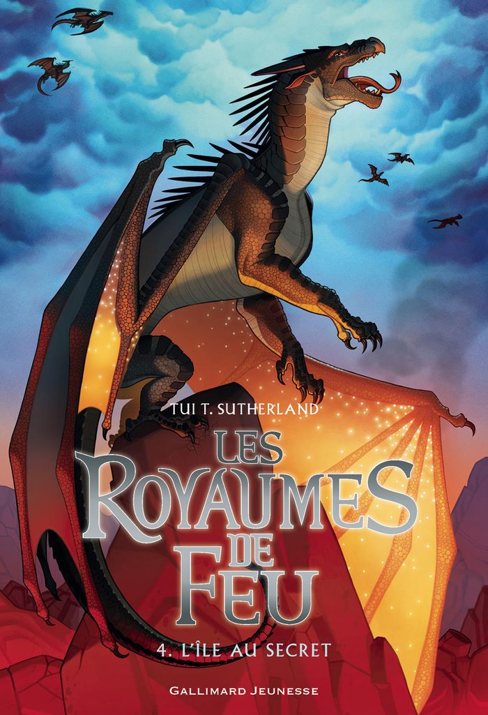 Couverture du livre « LES ROYAUMES DE FEU, 4 - L'ILE AU SECRET » de Sutherland Tui T., librairie Les Contes Infusés à Corte