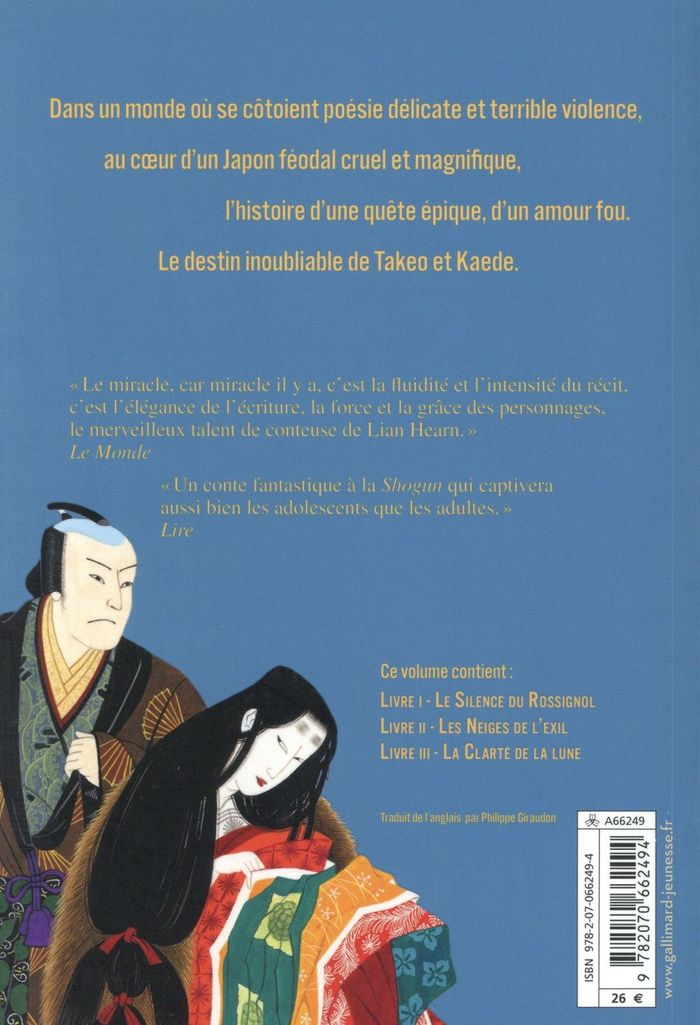 Quatrième de couverture de « Le clan des Otori »