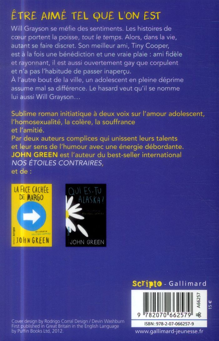 Quatrième de couverture de « Will & Will »