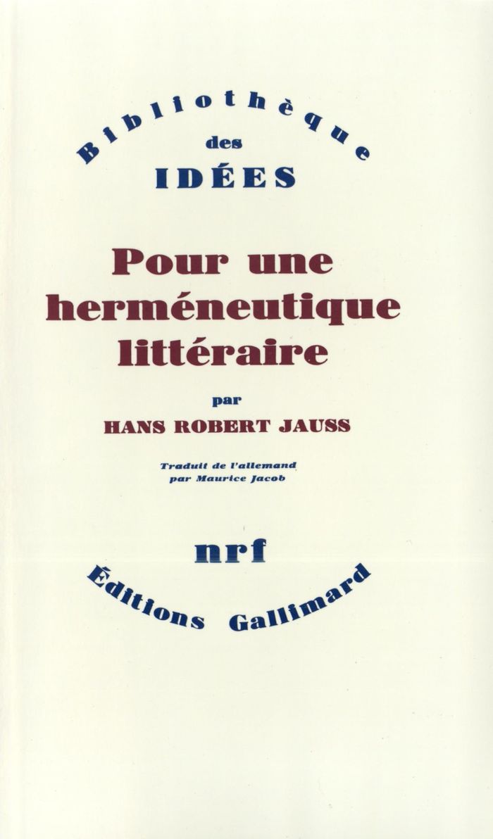 Couverture du livre « POUR UNE HERMENEUTIQUE LITTERAIRE » de Jauss Hans Robert, librairie Les Contes Infusés à Corte