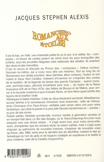 Quatrième de couverture de « ROMANCERO AUX ETOILES »