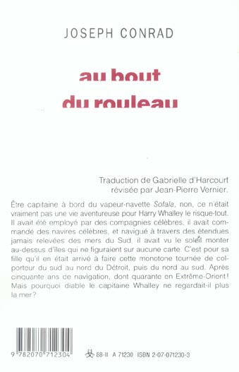 Quatrième de couverture de « AU BOUT DU ROULEAU »