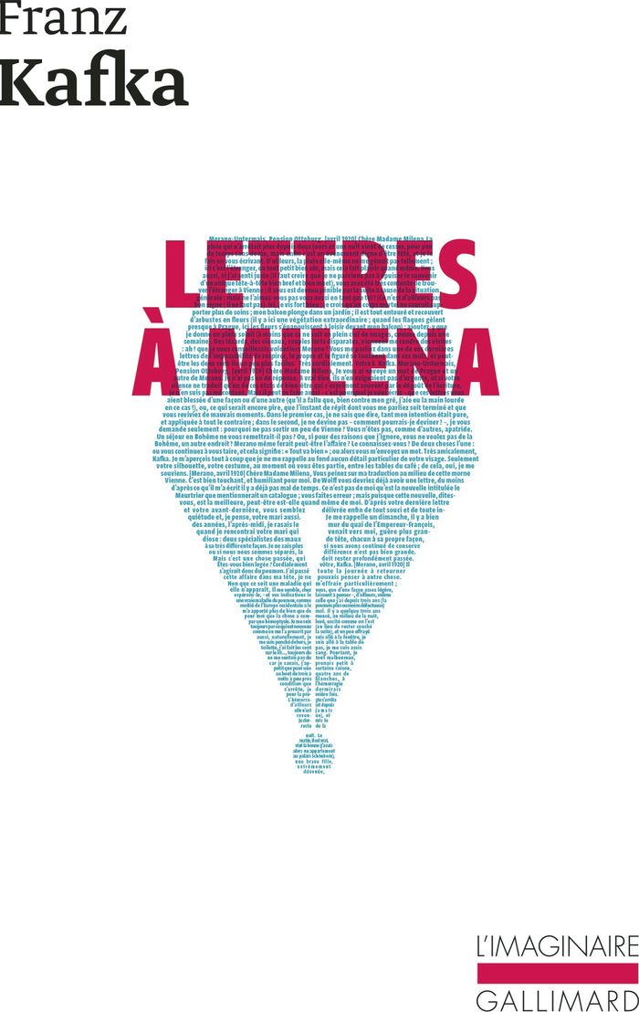 Couverture du livre « LETTRES A MILENA » de Franz Kafka, librairie Les Contes Infusés à Corte