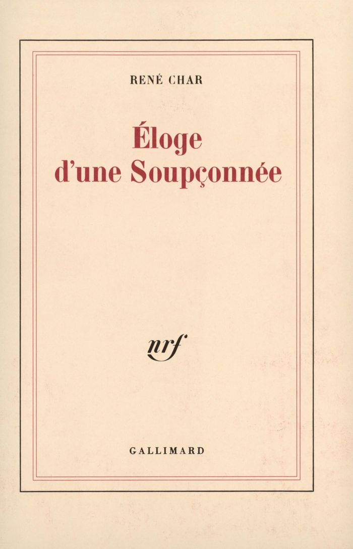Couverture du livre « ELOGE D'UNE SOUPCONNEE », librairie Les Contes Infusés à Corte