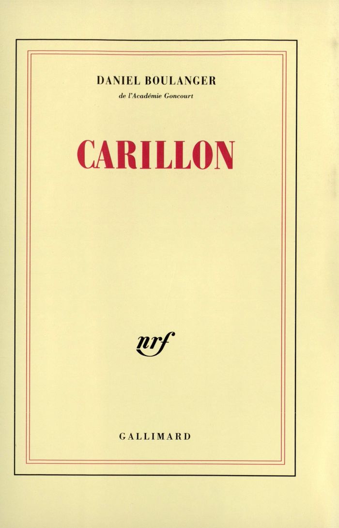 Couverture du livre « CARILLON - RETOUCHES » de Daniel Boulanger, librairie Les Contes Infusés à Corte