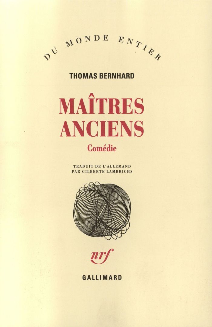 Couverture du livre « MAITRES ANCIENS - COMEDIE » de Thomas Bernhard, librairie Les Contes Infusés à Corte