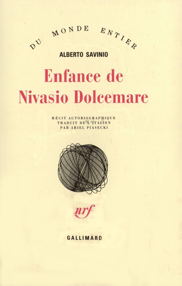 Couverture du livre « ENFANCE DE NIVASIO DOLCEMARE » de Alberto Savinio, librairie Les Contes Infusés à Corte