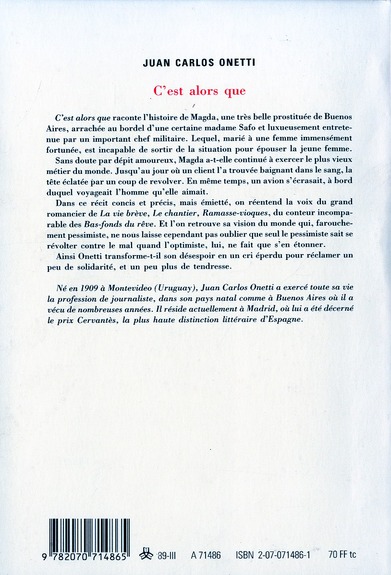 Quatrième de couverture de « C'EST ALORS QUE »