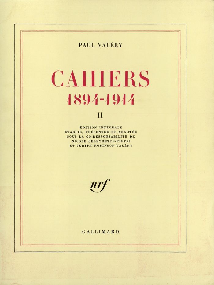 Couverture du livre « CAHIERS - VOL02 - (1894-1914) », librairie Les Contes Infusés à Corte