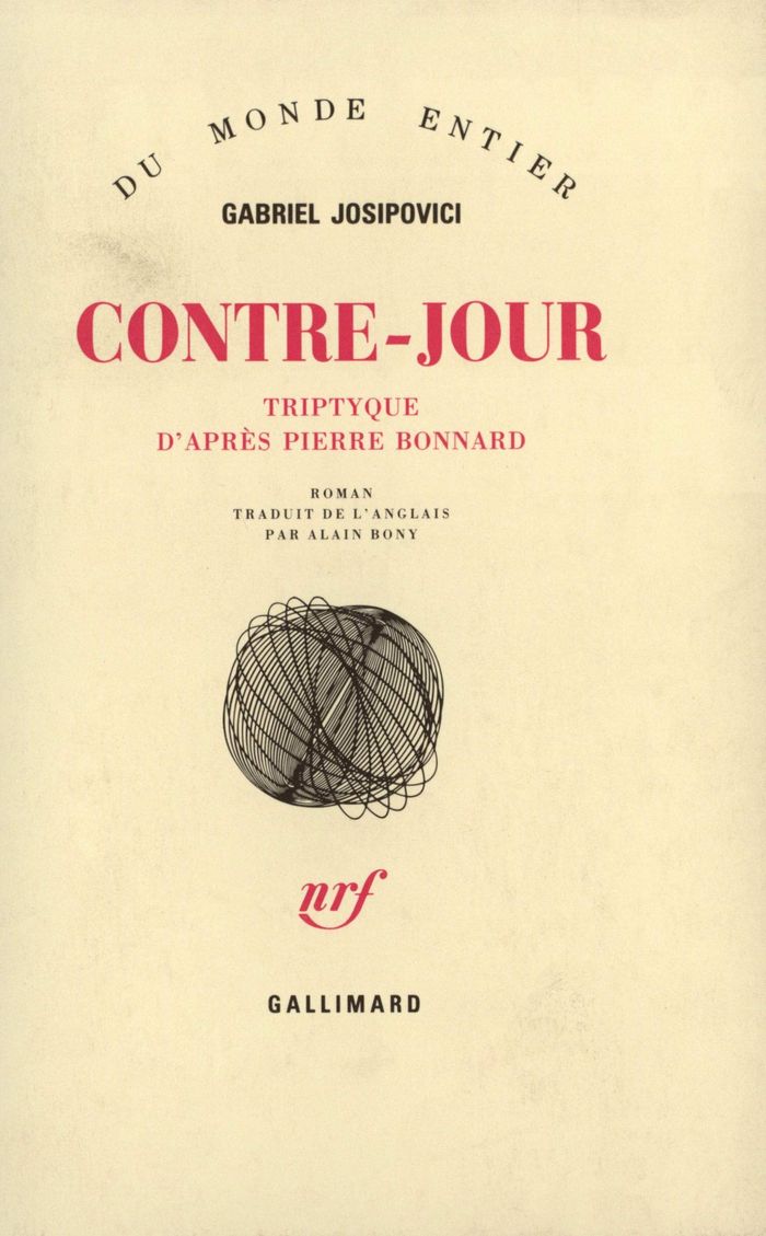 Couverture du livre « CONTRE-JOUR - TRYPTIQUE D'APRES PIERRE BONNARD », librairie Les Contes Infusés à Corte