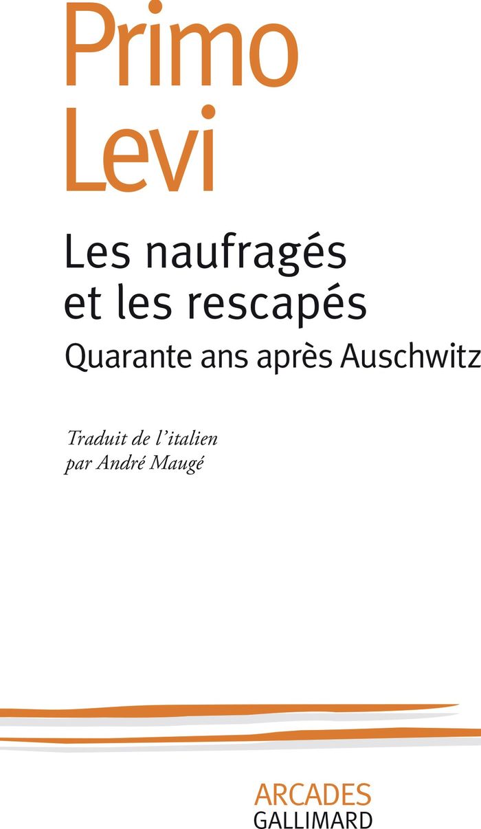 Couverture du livre « LES NAUFRAGES ET LES RESCAPES - QUARANTE ANS APRES AUSCHWITZ », librairie Les Contes Infusés à Corte