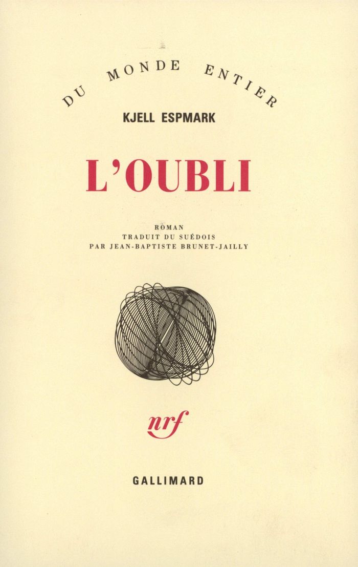 Couverture du livre « L'OUBLI » de Kjell Espmark, librairie Les Contes Infusés à Corte